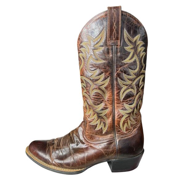 Ariat Men’s Heritage Brown Leather Western Cowboy Boot Size US 9.5 D main image 6